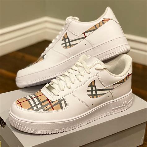 burberry af1 custom|custom Burberry air force 1.